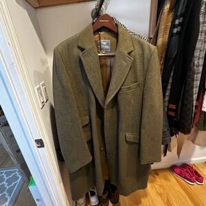 Men's Chrysalis Classic Wool Overcoat - Olive Green